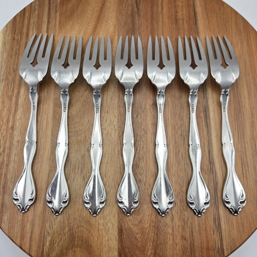 Set Of 7 Oneida Cantata Pattern Stainless Steel 7